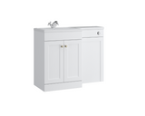 Kartell K-VIT Sanctuary 1100mm L-Shaped Door Unit Right-Hand Furniture Pack - Matt White - Cistern Included (SAN600FSDO-SW- SANLSWC-SW - FUR431NEW - ACC001N)