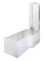 Nuie 1700mm Square Shower Bath With Screen, Side Panel And Legs Set – White, photo 2