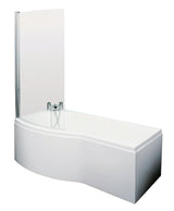 Nuie B-Shaped Shower Bath With Screen, Side Panel And Leg Set – 1500mm & 1700mm, photo 2