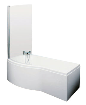 Nuie B-Shaped Shower Bath With Screen, Side Panel And Leg Set – 1500mm & 1700mm, photo 2