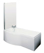 Nuie B-Shaped Shower Bath With Screen, Side Panel And Leg Set – 1500mm & 1700mm, photo 2