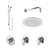 Nuie Arvan 2 Outlet Concealed Shower Valve With Stop Tap & Diverter – Chrome, photo 2