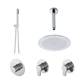 Nuie Arvan 2 Outlet Concealed Shower Valve With Stop Taps – Chrome, photo 2
