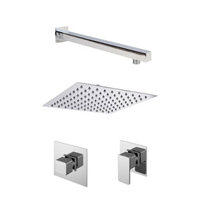Nuie Windon Square Concealed 1 Outlet Thermostatic Shower System With Cartridge – Chrome