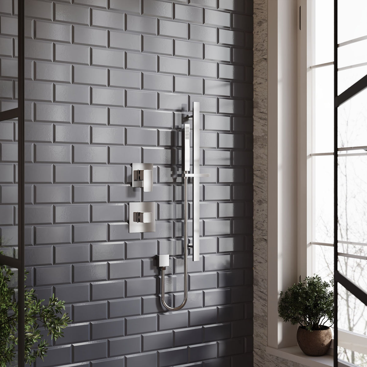 Nuie Windon Concealed 1 Outlet Thermostatic Shower Valve With Cartridge – Chrome