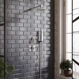 Nuie Windon Square Concealed 2 Outlet Thermostatic Shower Valve With Stop Taps – Chrome