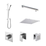 Nuie Windon 3 Outlet Thermostatic Shower System With Stop Taps – Chrome