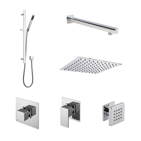 Nuie Windon 3 Outlet Thermostatic Shower System With Stop Taps – Chrome