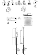 Nuie Windon 3 Outlet Thermostatic Shower System With Stop Taps – Chrome, photo 2