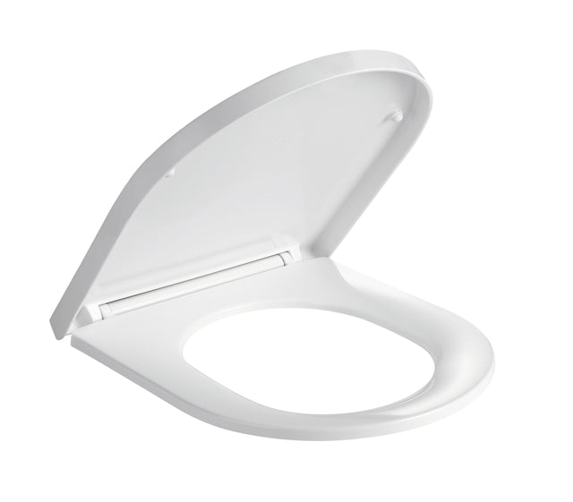 Kartell K-VIT slim wrapover D soft close toilet seat for 630mm plus projection pans in white - SEA630D