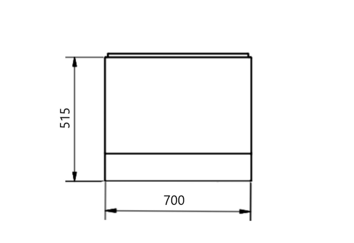 Kartell K-VIT Standard End Panel 700mm x515mm- White Gloss (SEP700515)