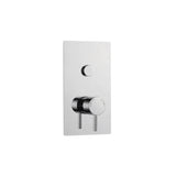 Kartell K-VIT Plan Single Round Push Button Concealed Thermostatic Shower Valve Chrome (SHO006PL)