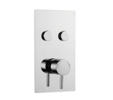 Kartell K-VIT Plan Twin Round Push Button Concealed Thermostatic Shower Valve SHO008PL