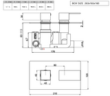 Kartell K-VIT Element Option 2 Concealed Thermostatic Shower With Fixed Overhead Drencher- Chrome (SHO009EL-SHO073CU)