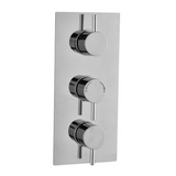 Kartell K-VIT Plan Concealed Triple Thermostatic Shower Valve Round Handle-2 Way and 3 Way Chrome (SHO000PL)(SHO012PL)