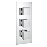 Kartell K-VIT Pure Triple Concealed Thermostatic Shower Valve Square Handle-2 Way and 3 Way Chrome (SHO025PU)(SHO024PR)