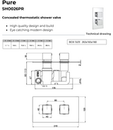 Kartell K-VIT Pure Concealed Thermostatic Shower Valve Chrome (SHO026PR)