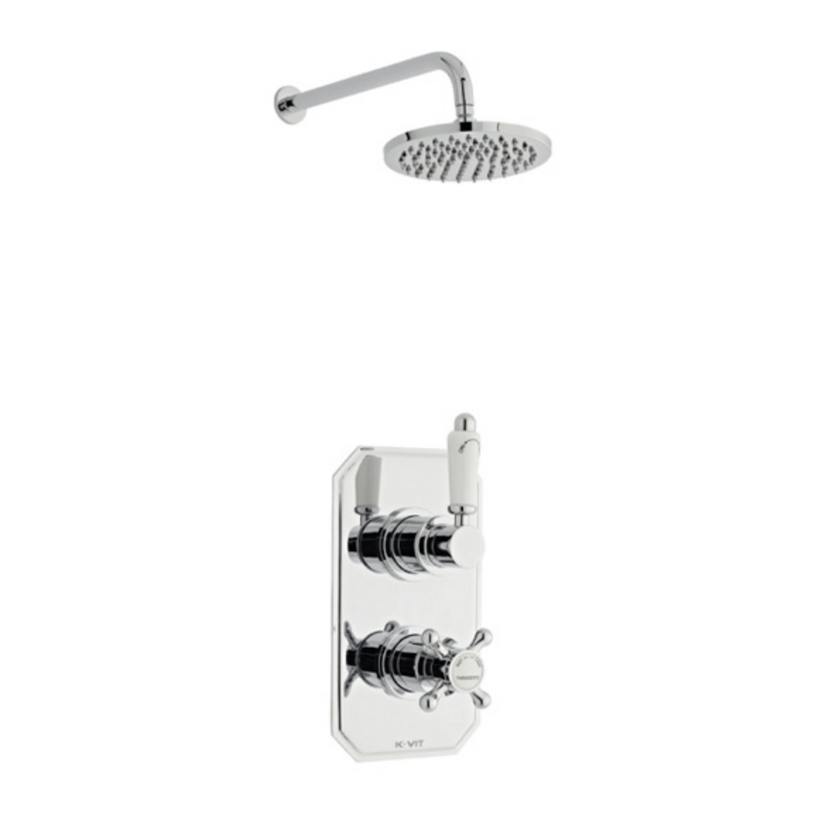 Kartell K-VIT Viktory Option 2 Thermostatic Shower with Fixed Overhead Drencher (SHO032VI-SHO083DE)