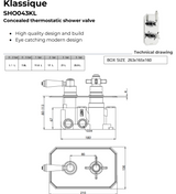 Kartell K-VIT Klassique Concealed Thermostatic Shower Valve And Diverter Chrome (SHO043KL)