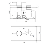 Kartell K-VIT Nero Round Option 4 Concealed Thermostatic Shower with Diverter, Adjustable Slide Rail Kit & Overhead Drencher – Matt Black (SHO046NR-SHO057NR-SHO088NR-SHO055NR)