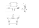 Kartell K-VIT Source Thermostatic Bath Shower Mixer-Chrome (SHO054SO)
