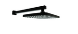 Kartell K-VIT Nero Square Wall Mounted Fixed Head & Arm – Matt Black (SHO056NS)