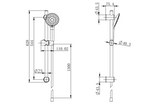 Kartell K-VIT Nero Round Option 3 Concealed Thermostatic Shower with Adjustable Slide Rail Kit- Matt Black (SHO045NR-SHO057NR-SHO088NR)