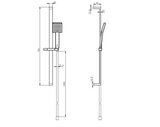 Kartell K-VIT Nero Square Option 3 Thermostatic Concealed Shower with Fixed Overhead Drencher- Matt Black (SHO047NS-SHO058NS-SHO089NS)