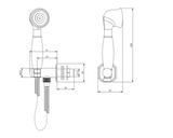 Kartell K-VIT Traditional Outlet Elbow with Wall Bracket, Flex And Handset-Chrome (SHO101T)