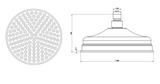 Kartell K-VIT Traditional Stainless Steel Shower Head 200mm with Round Wall Mounted Arm-Chrome (SHO102T-SHO113RO)
