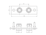 Kartell K-VIT Exposed Douche Shower Plate-Chrome (SHO103DP)