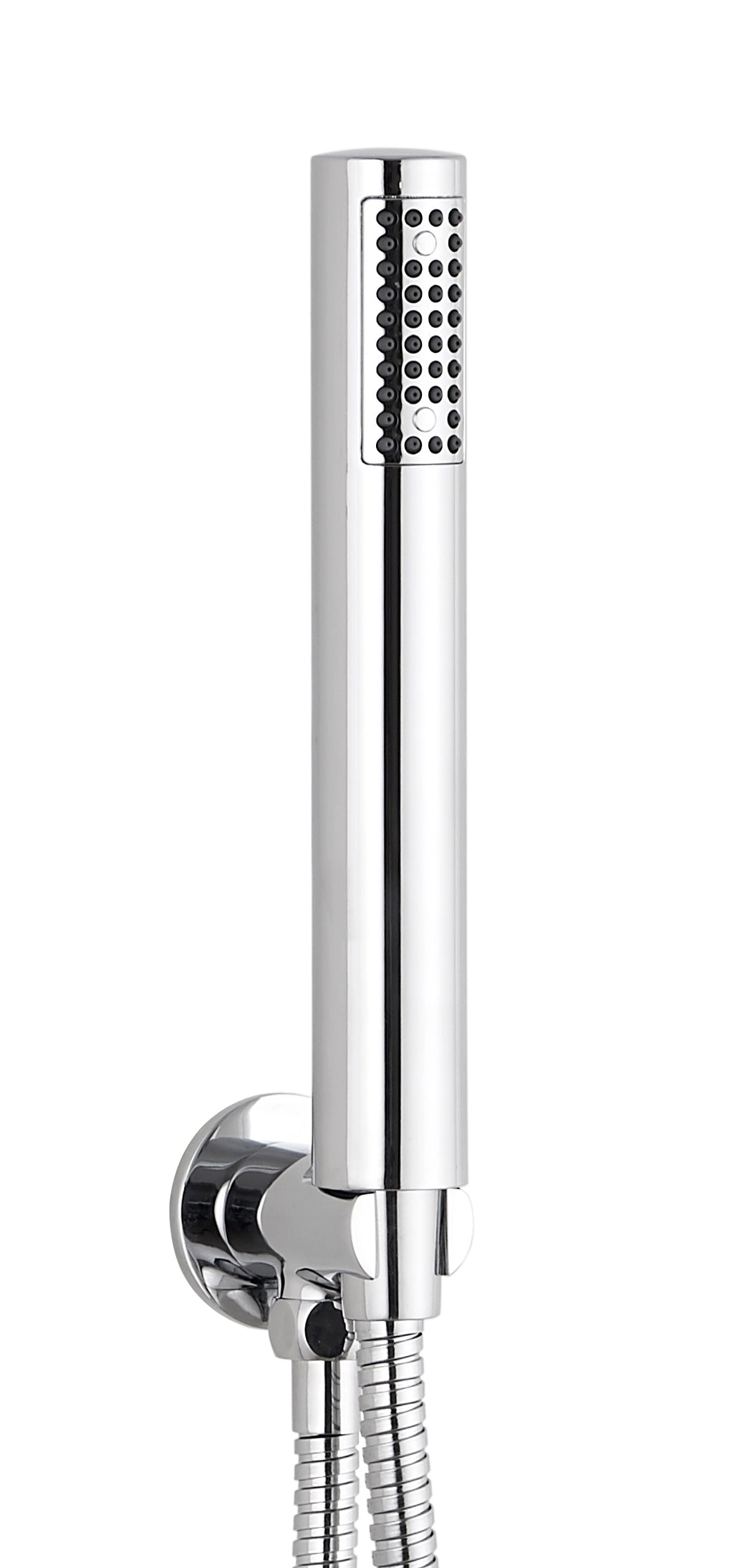 Kartell K-VIT Round Outlet Elbow with Wall Bracket, Flex And Handset-Chrome (SHO105R)