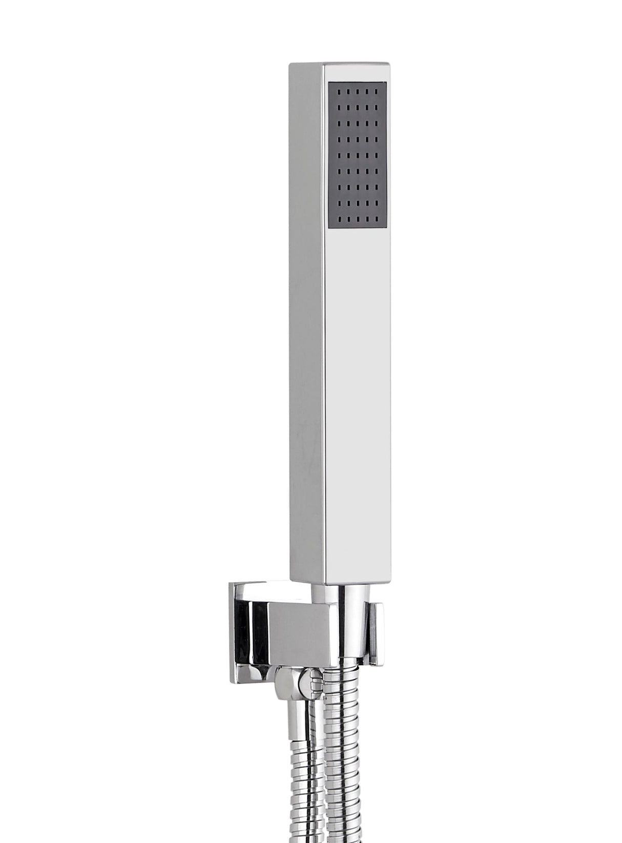 Kartell K-VIT Square Outlet Elbow with Wall Bracket, Flex and Handset-Chrome (SHO106S)