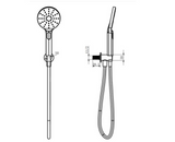 Kartell K-VIT Nero Round Option 5 Concealed Thermostatic Shower with Diverter, Separate Handshower & Fixed Overhead Drencher – Matt Black (SHO046NR-SHO055NR-SHO107NR)