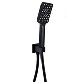 Kartell K-VIT Nero Square Outlet Elbow With Wall Bracket And Handset-Matt Black (SHO108NS)