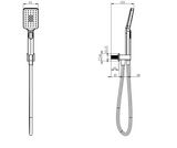 Kartell K-VIT Nero Square Option 5 Thermostatic Concealed Shower with Diverter, Handshower &Fixed Overhead Drencher- Matt Black (SHO049NS-SHO056NS-SHO1089NS)