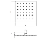 Kartell K-VIT 300mm Square Stainless Steel Shower Head - Chrome (SHO116SQ)