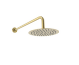 Kartell K-VIT Ottone Option 4 Thermostatic Concealed Shower with Adjustable Slide Rail Kit and Fixed Overhead Drencher- Gold (SHO142OT-SHO144OT-SHO143OT-SHO145OT)