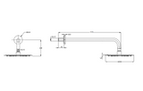 Kartell K-VIT Ottone Option 4 Thermostatic Concealed Shower with Adjustable Slide Rail Kit and Fixed Overhead Drencher- Gold (SHO142OT-SHO144OT-SHO143OT-SHO145OT)