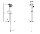 Kartell K-VIT Ottone Option 3 Thermostatic Concealed Shower with Adjustable Slide Rail Kit- Gold (SHO141OT-SHO144OT-SHO145OT)