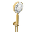 Kartell K-VIT Ottone Round Wall Outlet Bracket with Handset and Hose in brushed brass
