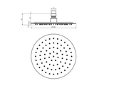 Kartell K-VIT Nero Round Shower Head -Matt Black (SHO152NR)(SHO153NR)(SHO154NR)