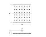 Kartell K-VIT Nero Square Shower Head -Matt Black (SHO157NS)(SHO158NS)(SHO159NS)