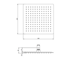 Kartell K-VIT Nero Square Shower Head -Matt Black (SHO157NS)(SHO158NS)(SHO159NS)