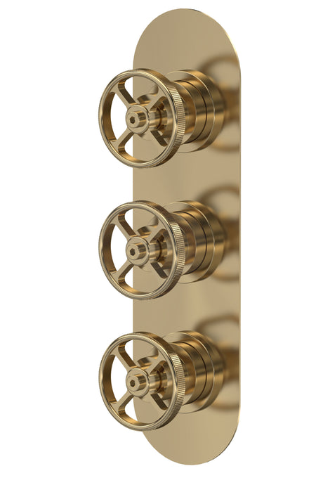 Nuie Triple Shower Valve – Chrome, Matt Black or Brushed Brass, photo 3