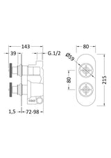 Nuie Shower Valve – Matt Black or Brushed Brass, photo 3