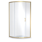 Nuie Rene 900mm Single Entry Quadrant Shower Enclosure – Brushed Brass, photo 2