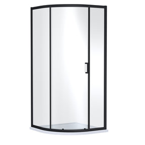 Nuie Rene 900mm Quadrant Single Entry Shower Enclosure – Matt Black, photo 2