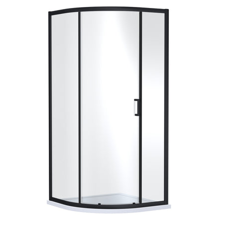 Nuie Rene 900mm Quadrant Single Entry Shower Enclosure – Matt Black, photo 2