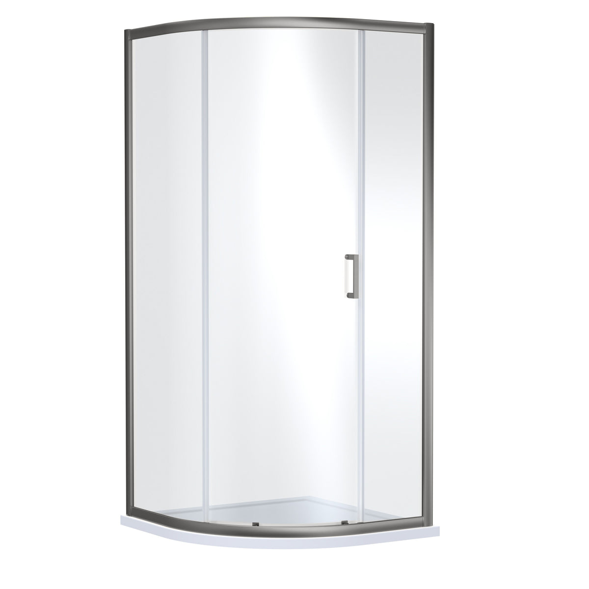 Nuie Rene 900mm Quadrant Shower Enclosure – Chrome or Brushed Pewter, photo 3